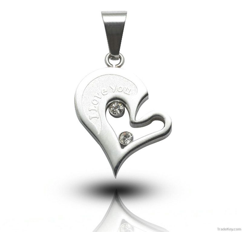 stainless steel heart  pendant
