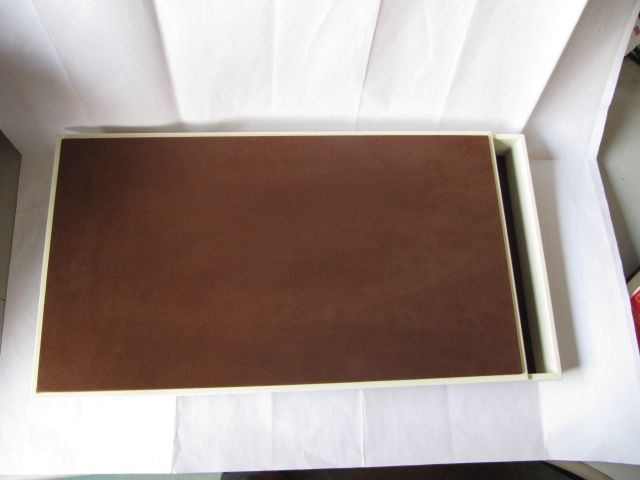 Leather Jewelry Tray with Cover and Stand 