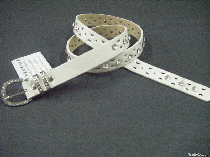 2011 fashion belt/rhinstone pu belt