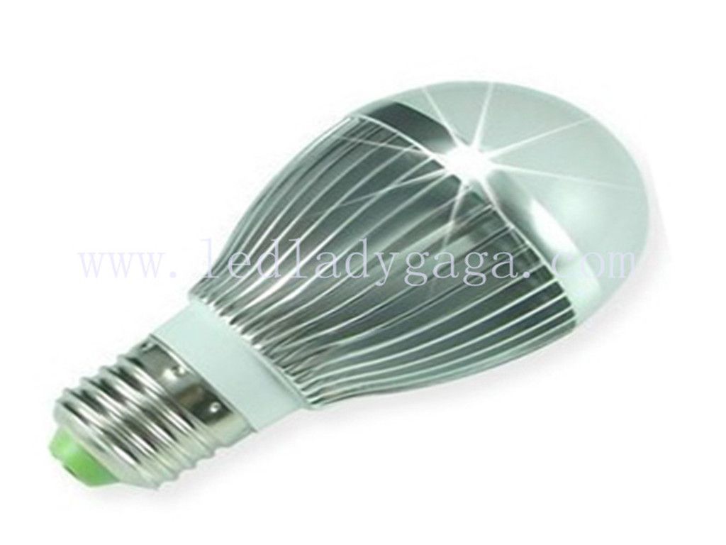 5*1W led bulb, high power led bulb, 240-270lm, silver/golden body, E27/B22