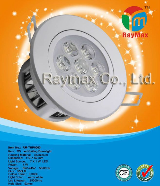 7w led surface mounted downlight, 7w led downlight, downlight housing