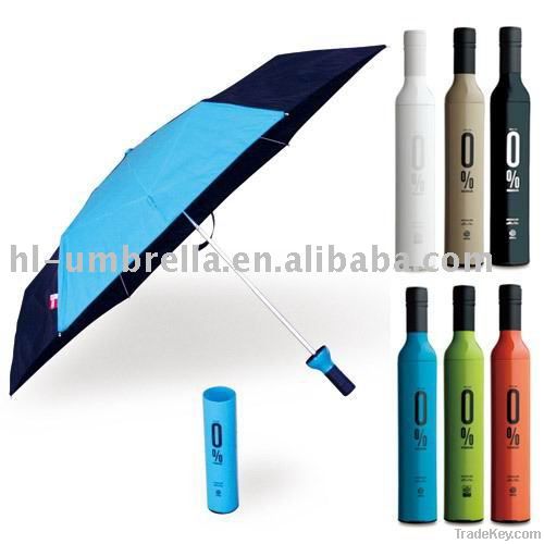 3 folding bottle promotion umbrella