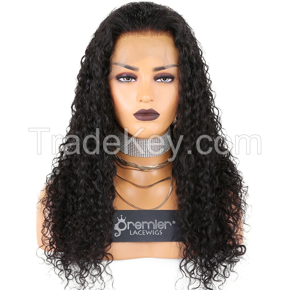 Premier Wholesale Pre-plucked water wave virgin cuticle aligned human hair lace front wigs for black women