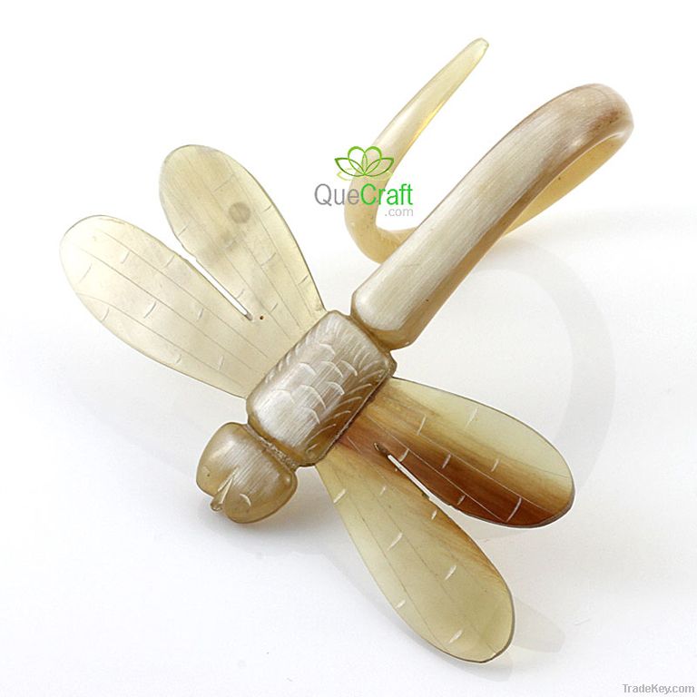 DRAGONFLY Handmade Organic Horn Napkin Ring