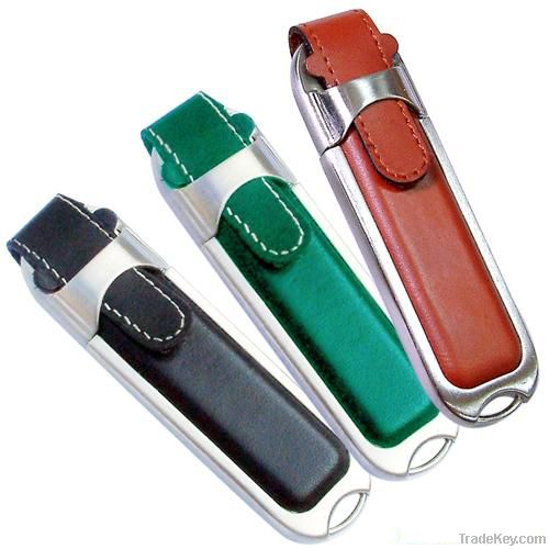 leather usb drive, promotional leather gift USB, leather usb disk gift