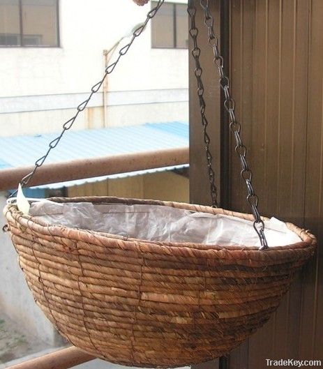 garden hanging flower pots/flower basketry/rattan basketr