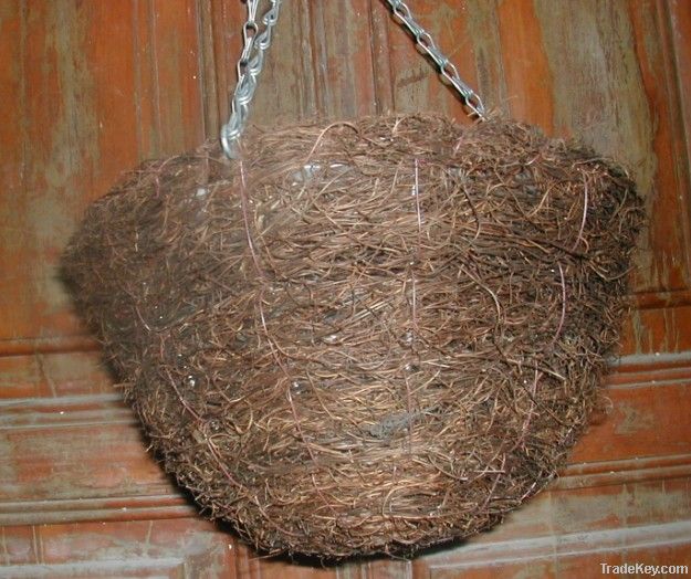 garden hanging flower pots/flower basketry/rattan basketr