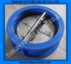 PN16 Cast Iron Wafer Type Check Valve Dual Plate