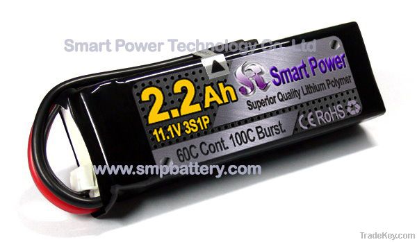 smart power 2600mah 11.1V 60C lipo battery