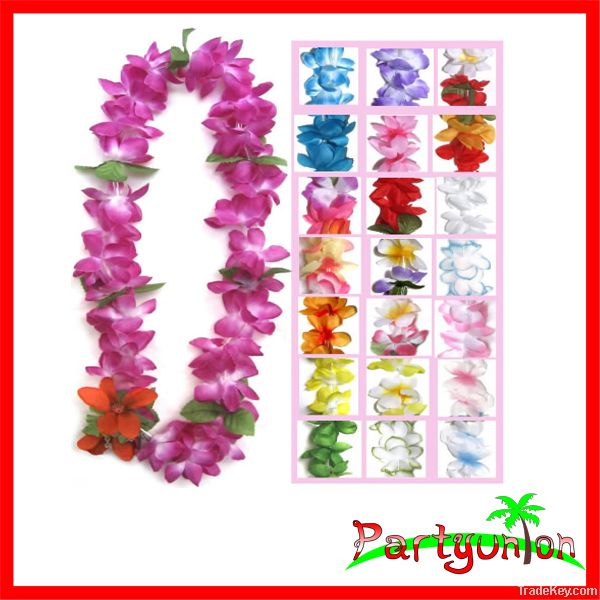 Hawaiian silk flower lei