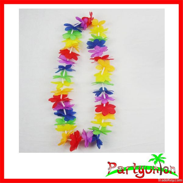 Hawaiian rainbow flower lei