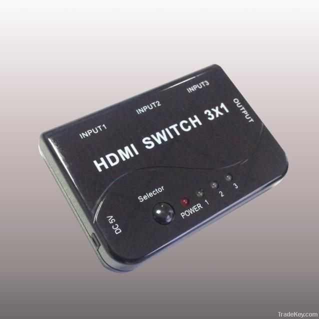 Mini 3X1 HDMI switcher/switch with Remote Control