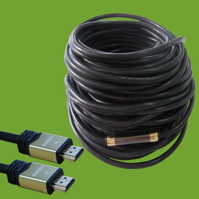 hdmi extension cable133ft/40m with 24k gold plated connectors 19pin male to 19pin male1080p for ethernet HDTV 3D.  