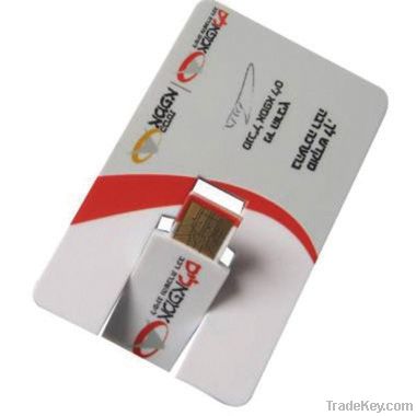 Hot sale customized logo card USB flash drive 1GB/2GB/4GB