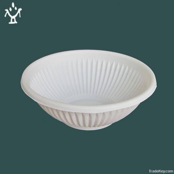 Disposable corn starch bowl-biodegradable tableware