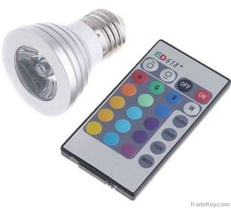 3W LED RGB Bulb with a controller