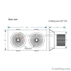 2x5W COB LED Ceiling Light