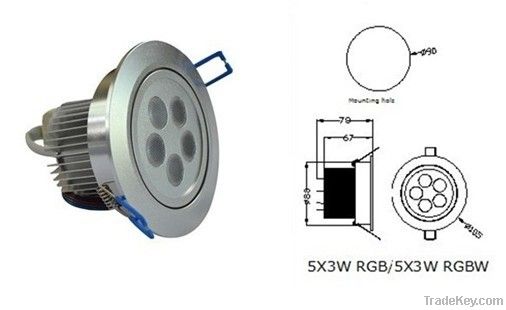 5x3W RGBW LED CEILING LIGHT (3in1)