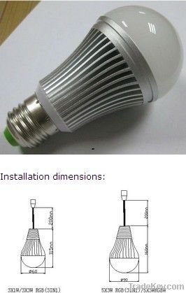 High power RGB LED Bulb(3IN1)