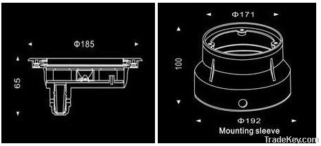 12-LED Recessed underwater light