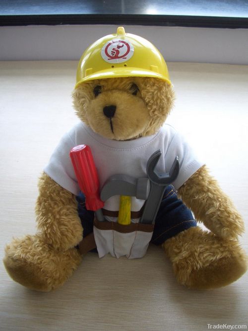 construction worker teddy bear