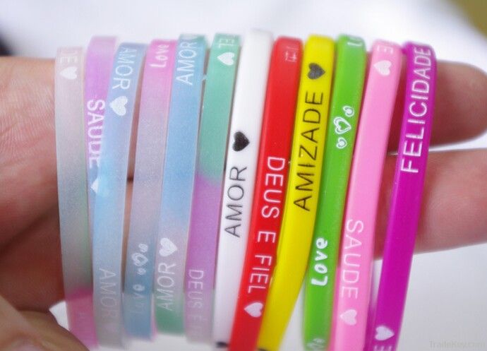 silicone bracelet, wristband, Rubber Bracelets