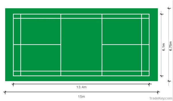 Acrylic acid badminton court