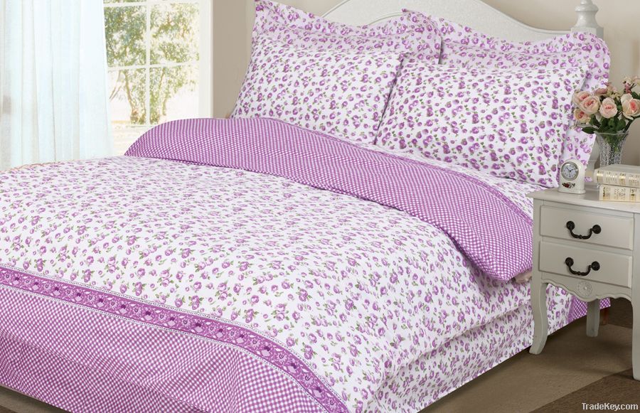 Cotton bedsheet sets for Russia, printed cotton bedsheet sets