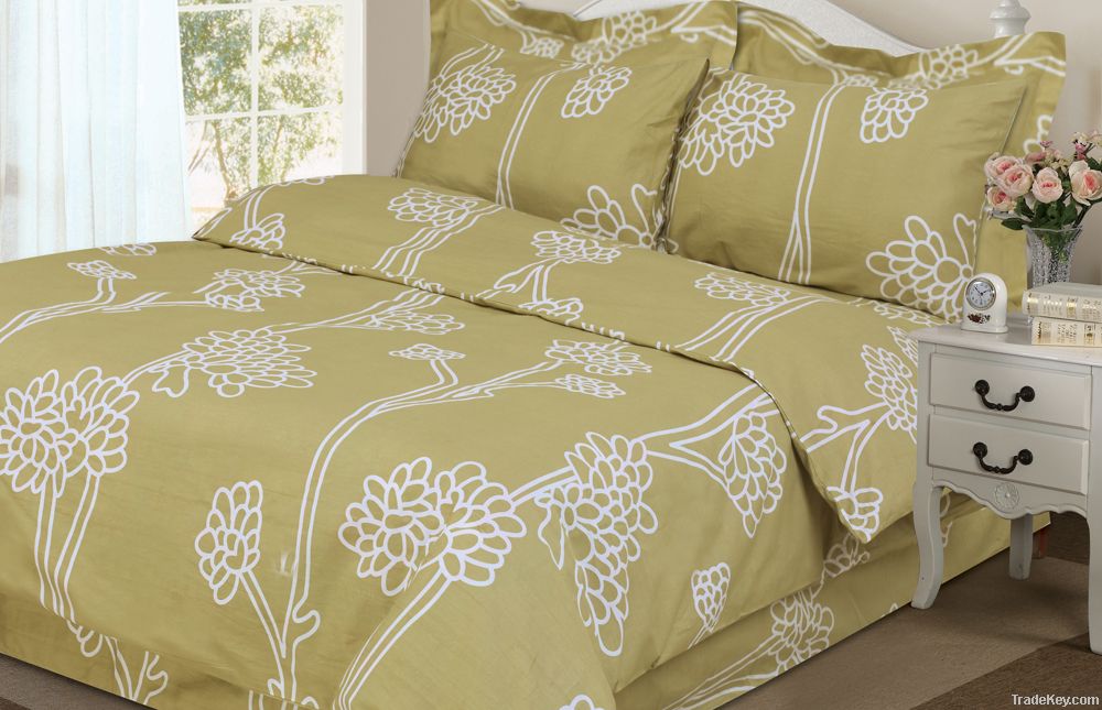 Cotton bedsheet sets for Russia, 7 pcs printed cotton bedsheet sets