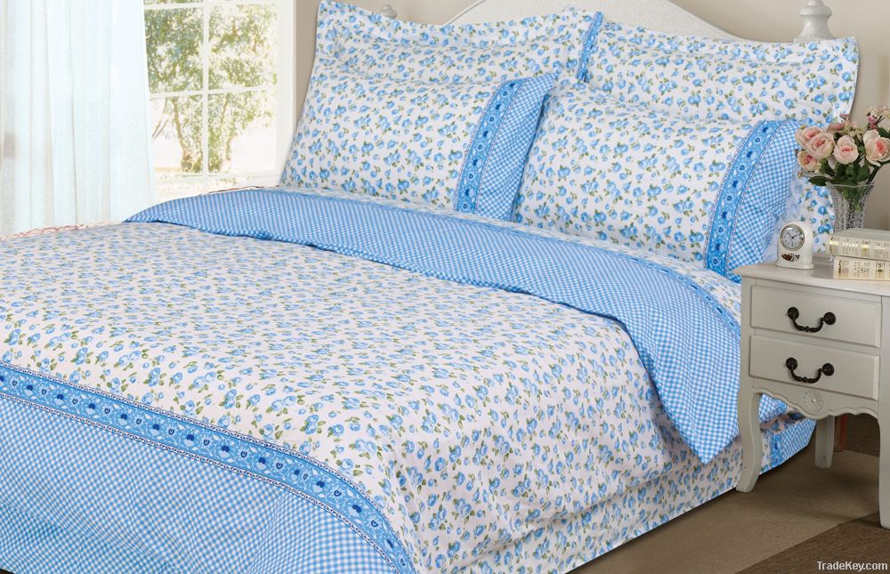 Cotton bedsheet sets for Russia, printed cotton bedsheet sets