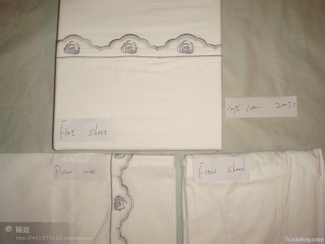 Embroidery cotton beddsheet sets