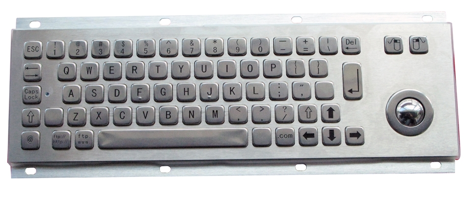 Stainless Steel Integrated Trackball Keyboard