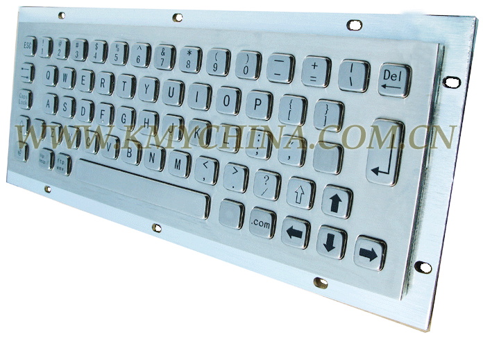 Stainless Steel Integrated Trackball Keyboard