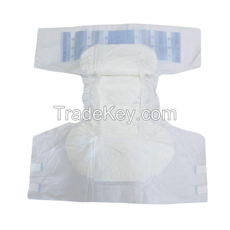FDA Certificate Soft Cotton PE Film Backsheet Disposable Adult Diapers 