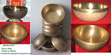 tibetan hand made singing bowl jhamka bowl
