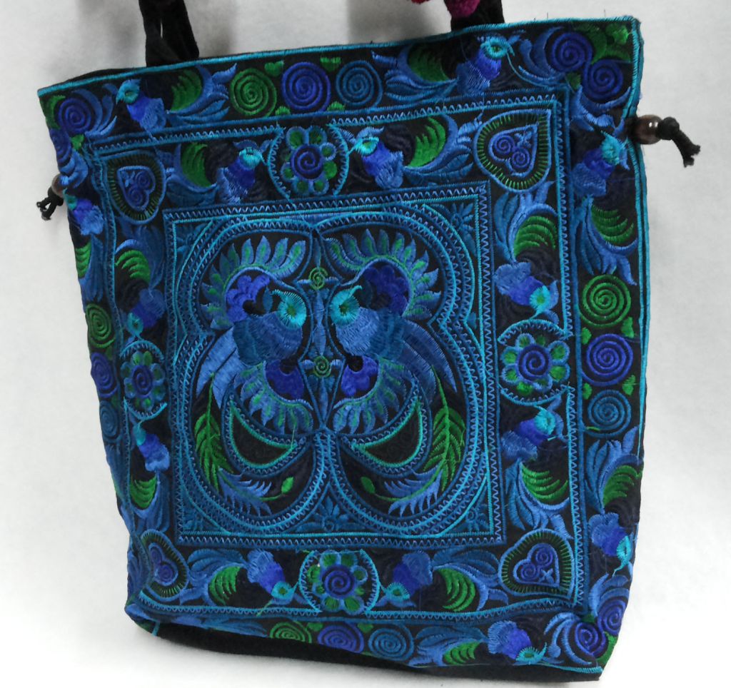 Asian bag Tribal Embroider Vintage Shoulder Tote Hobo Bag Women Handbag 