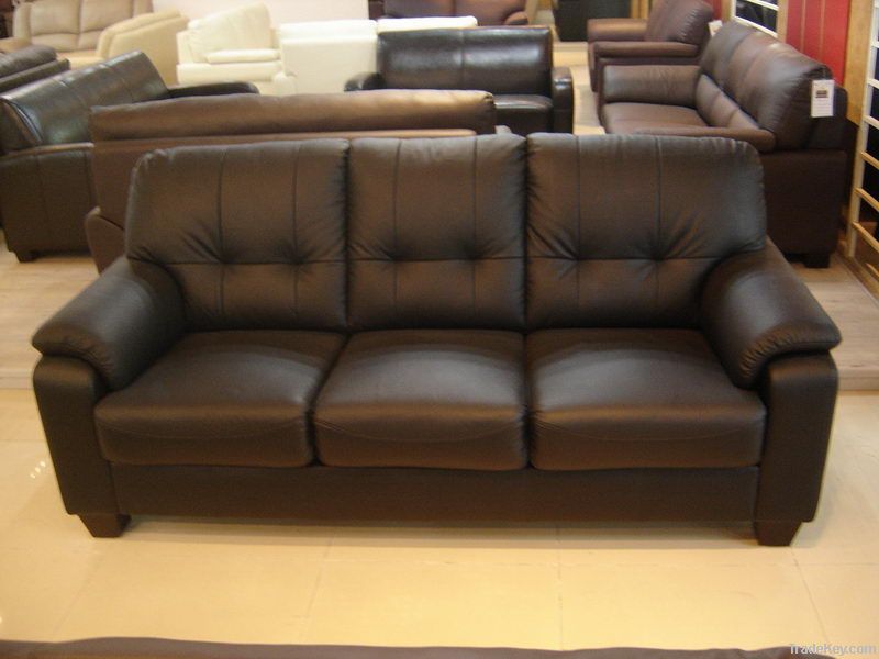 half leather sofa
