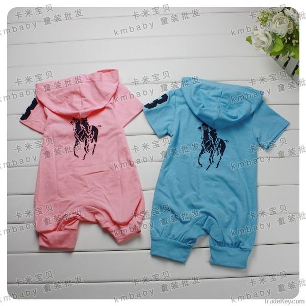 polo baby romper short sleeves 100%cotton  many colors