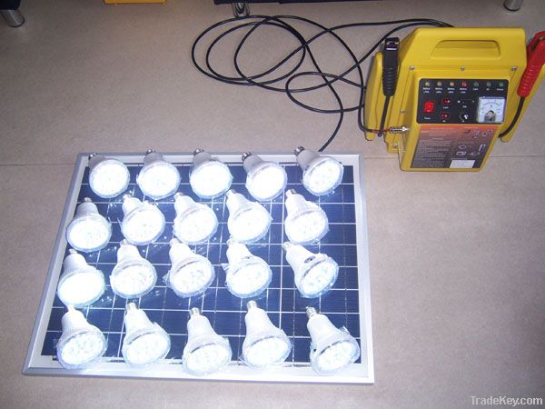 Solar Generator With LED Light Bulb