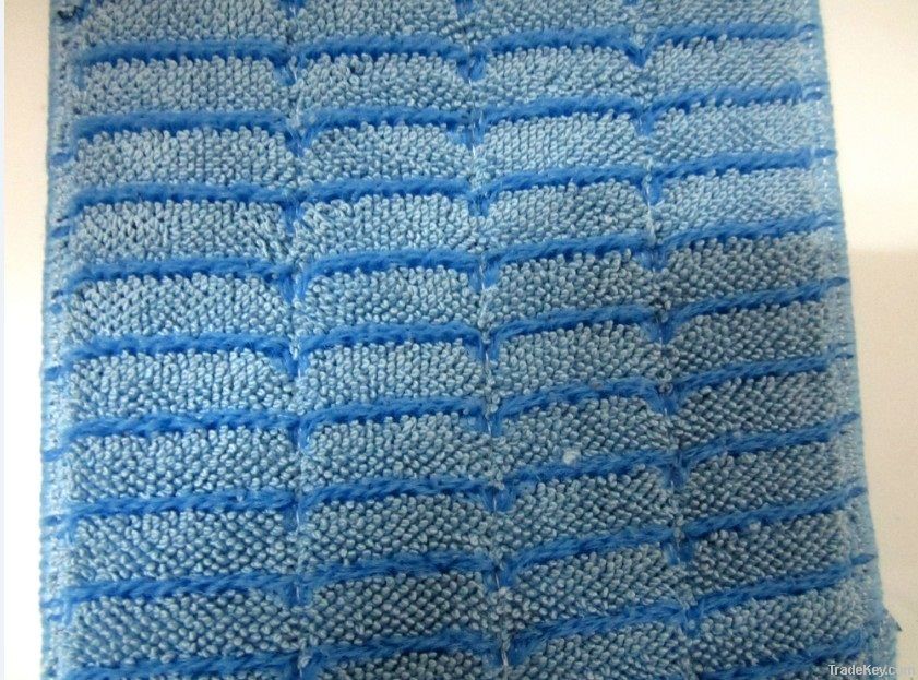 Microfiber Scrubbing  Flat Mop Head