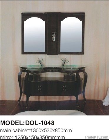 Double Glass sink Bathroom Vanity DOL-2033