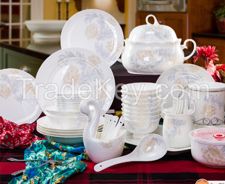 56pcs Porcelain ceramic  Dinner Set