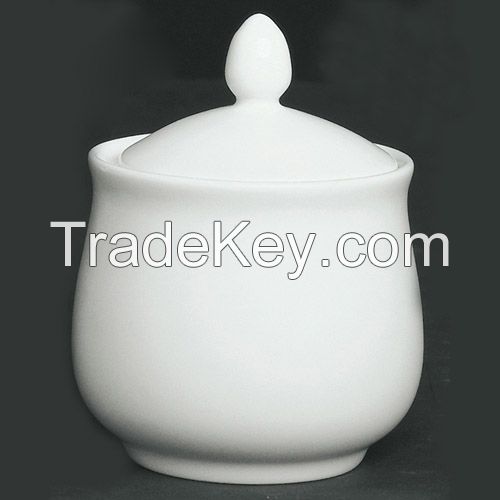 Sugar pot, porcelain pot, ceramic pot, bone china, new bone, white porcelain