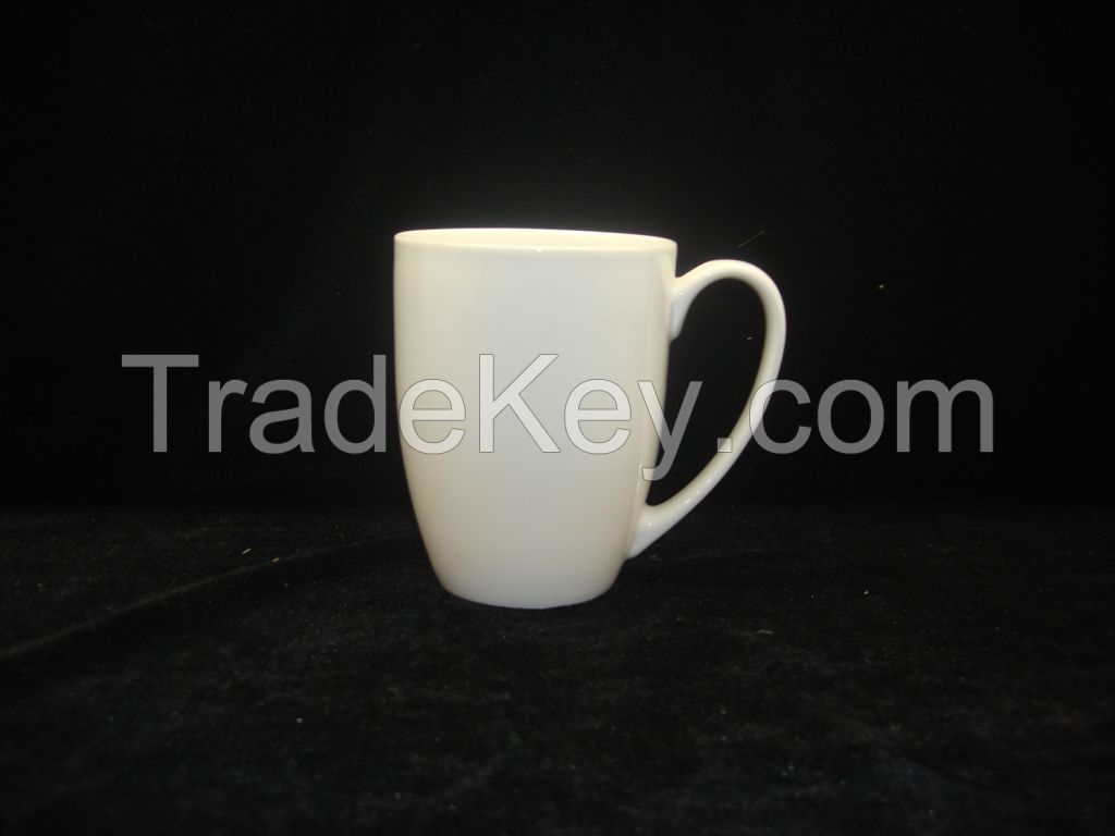 ceramic cup for color printing, plain white porcelain cups and mugs