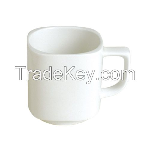ceramic cup for color printing, plain white porcelain cups and mugs