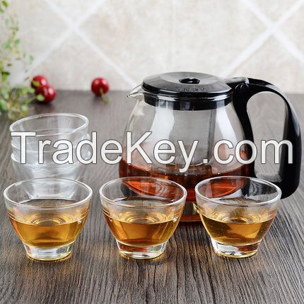 Selling New Products Christmas Gift Borosilicate Glass Tea Set