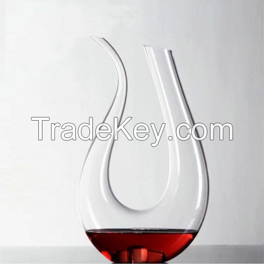 Glass decanter and dispenser, High quality glass cup dispenser with handle