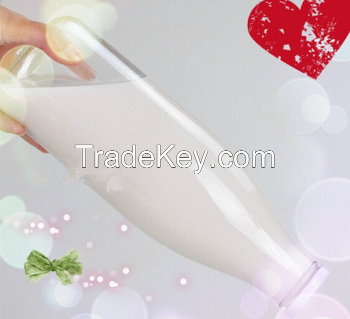 Milk glass bottle, water glass bottle