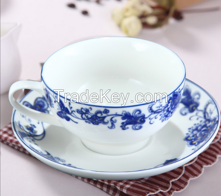 Bar &amp; Banquet White porcelain cup saucer / ceramics cup and saucer/ coffee set