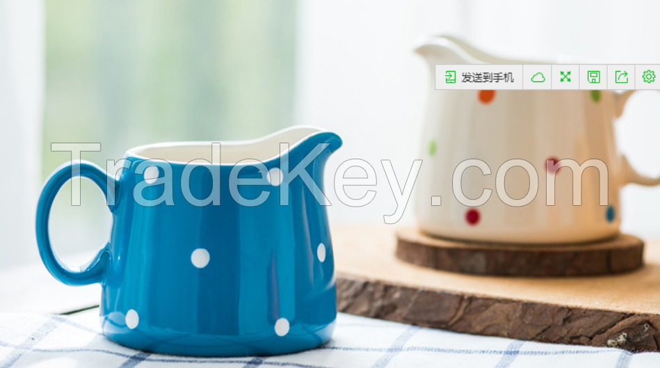 porcelain ceramic milk creamer and sugar pots